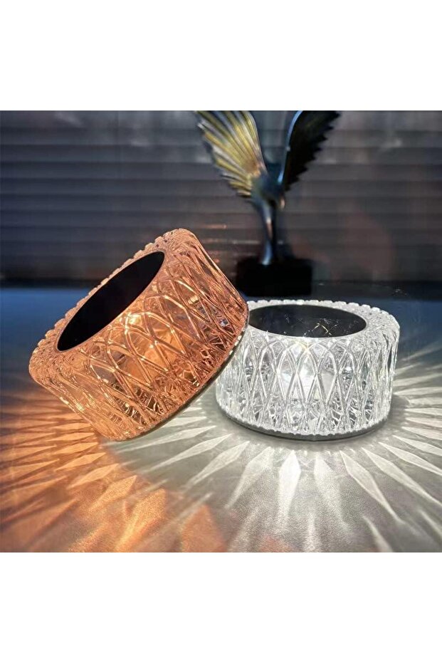 مصباح طاولة LED كريستالي محمول - 8