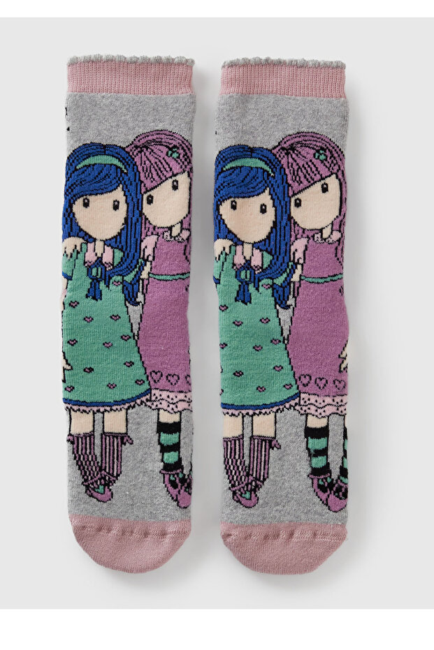 Boy's Lilac Mix Character Printed Socks