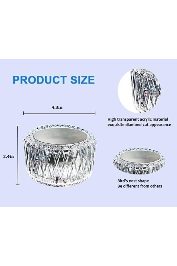 مصباح طاولة LED كريستالي محمول - 5
