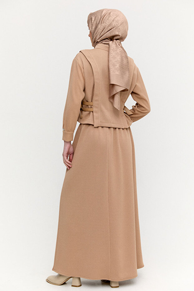 Deri Kemerli Örme İkili Takım - 6