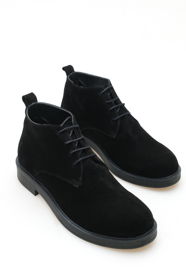 Corto Genuine Leather Black Suede Women's Boots