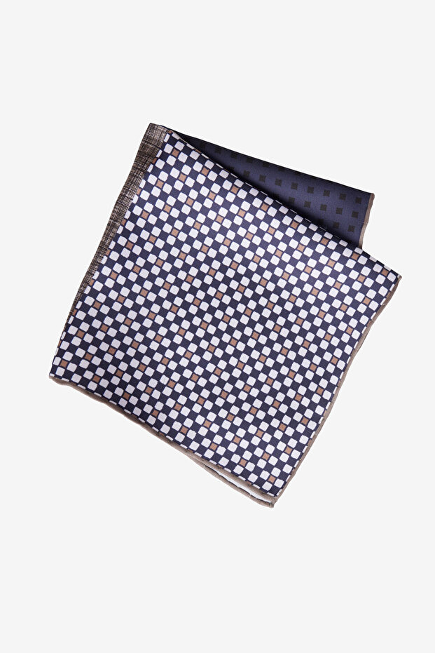 Erkek BEJ MOR Mendil - 1