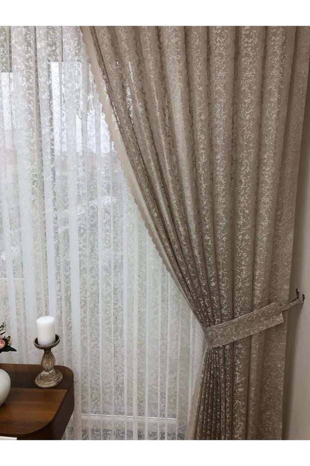 Sık Pile Zarif Örme Tül Perde - 1