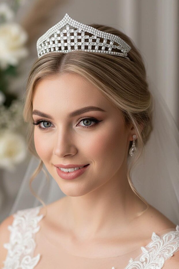 Zircon Stone Bride/Henna/Engagement/Promise Design Crown