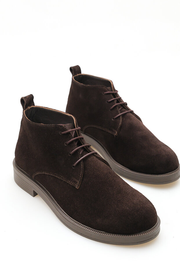 Corto Genuine Leather Brown Suede Women's Boots