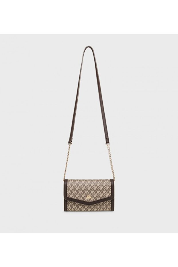 Monogram Patterned Flap Crossbody Bag - 1