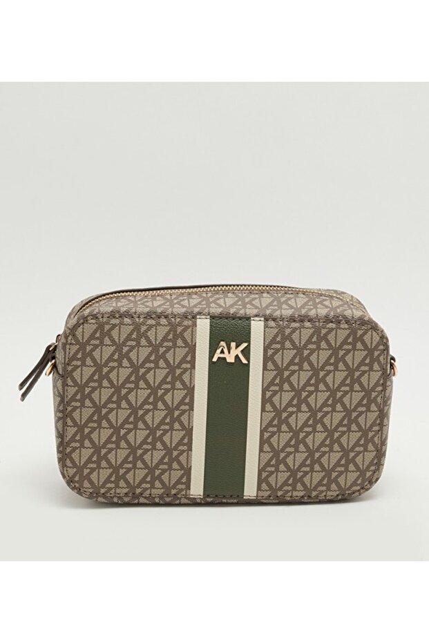 Monogram Patterned Zippered Camera Bag