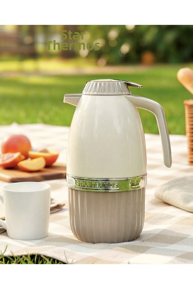 2 Liter Luxury Glass Thermos Keeps Hot for 12 Hours & Cold for 24 Hours Camping and Picnic Thermos
