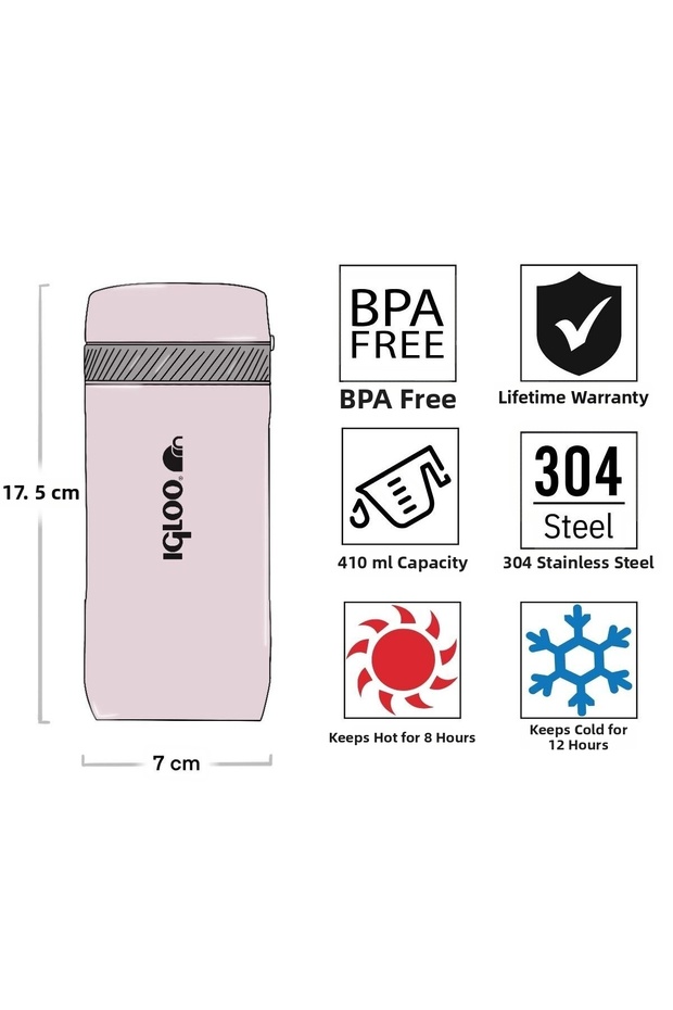 ترمس الحبار 410 مل - زهري اللون 410 مل - 8