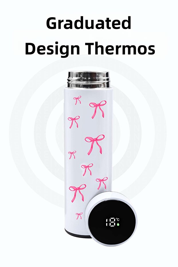 Special Design Graduated 500 ml White Thermos