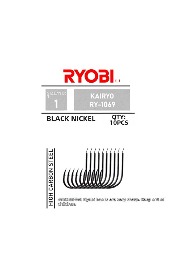 Kairyo Ry-1069 Black Nickel Fishing Line Needle No:1/0
