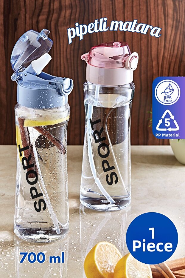 700 ml Polycarbonate Sports and School Water Bottle with Sippy - Leak Proof, No Smell