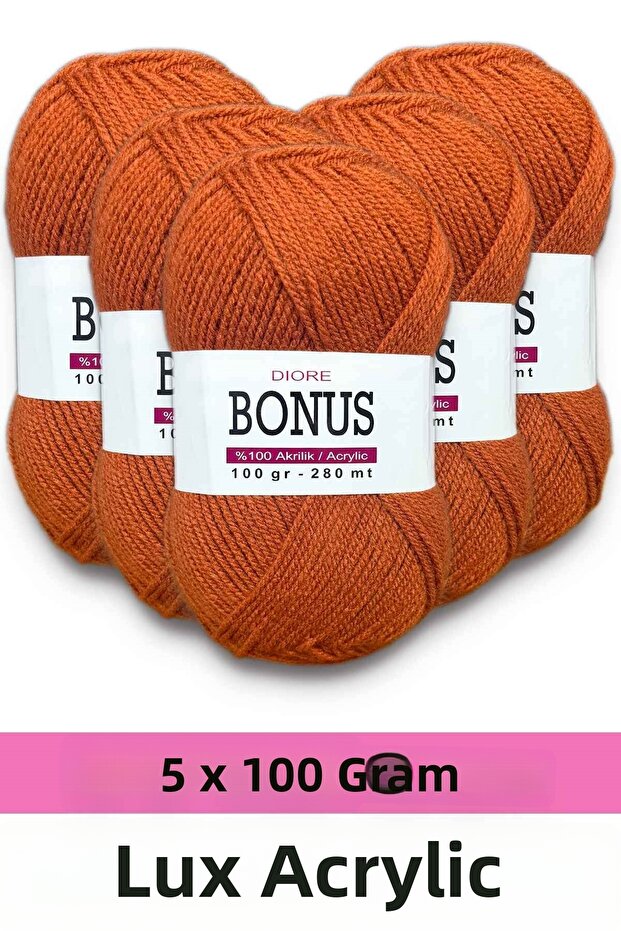 5 x 100 g Classic Lux Acrylic Yarn 808