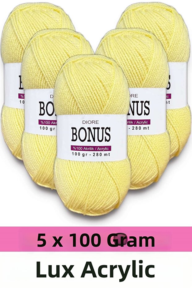 5 x 100 g Classic Luxury Acrylic Yarn 815