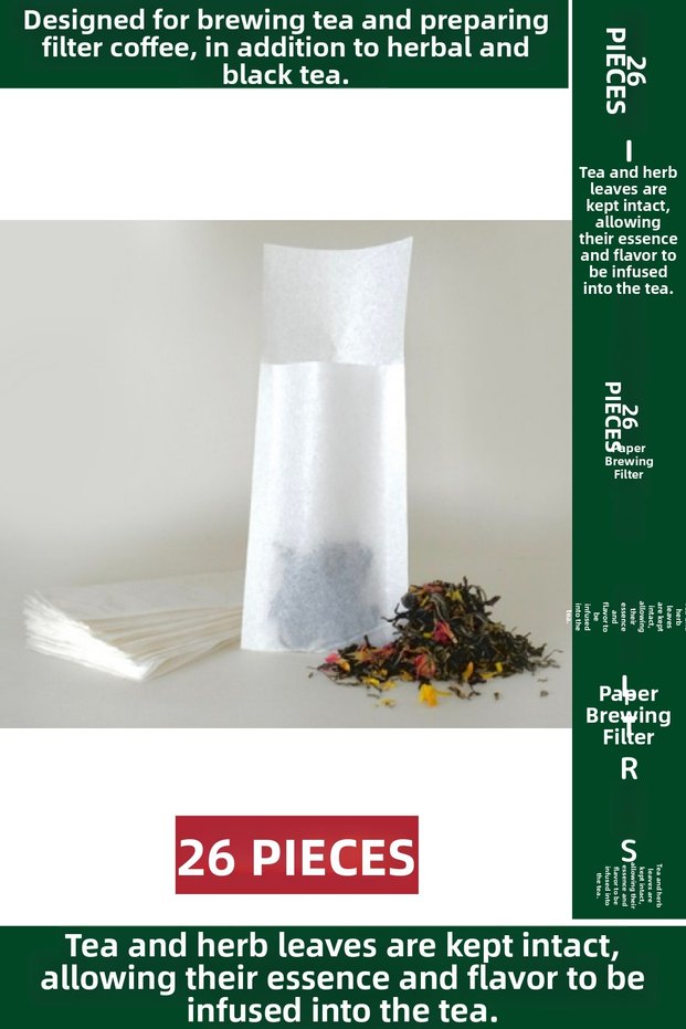 Special Production Economical Practical Black Tea Herbal Tea Blend Filter Coffee Brewing Filter Bag 26 Pieces