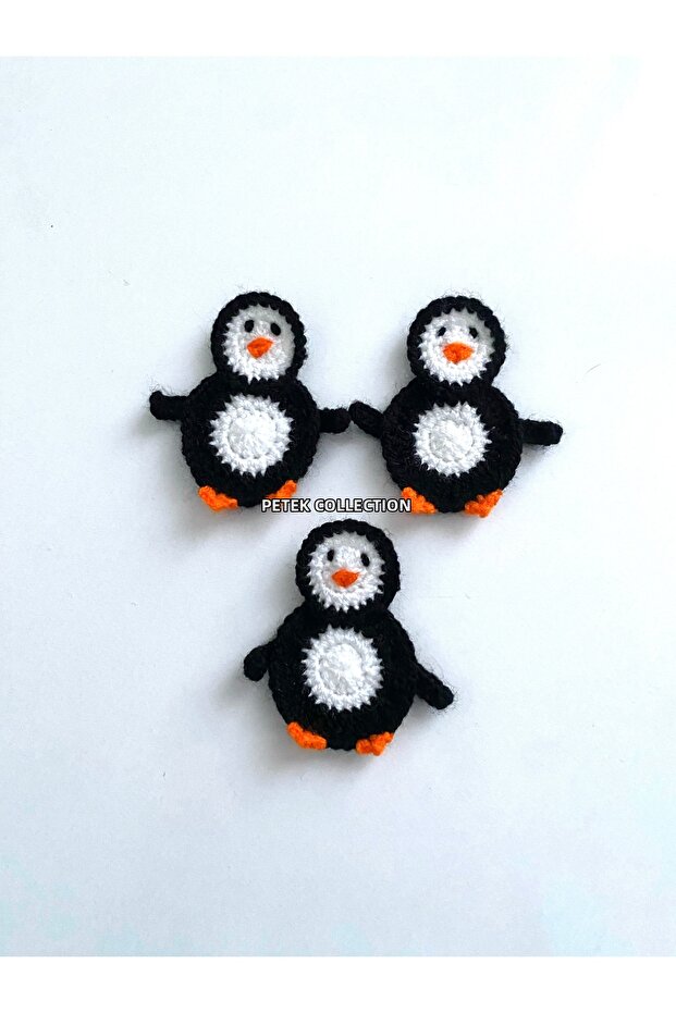 Knitted Penguin Animal Motif 6/7 cm (3 Pieces)