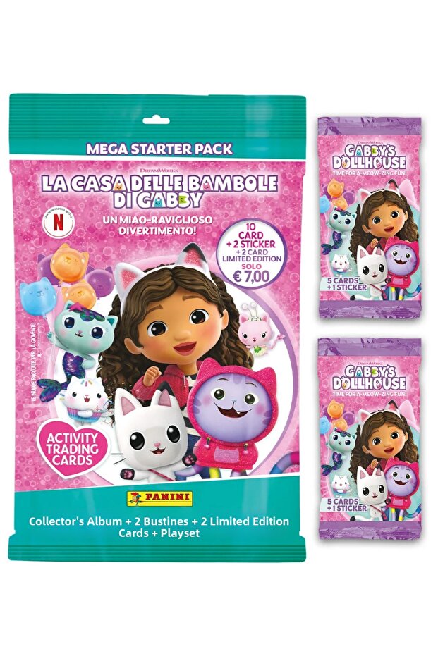 بطاقات تداول رسمية مرخصة من Gabbys Dollhouse TCG Mega Starter Pack