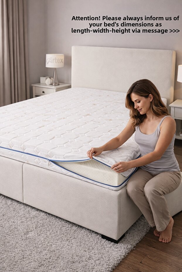 Case Cotton 100x200 Mattress Cover Protector Mattress Cover Zippered Case Quilted