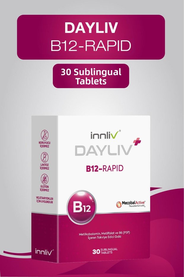 B12-Rapid Vitamin 1000 Mcg Cherry-Flavored 30 Sublingual Patent Tablets – Methylcobalamin