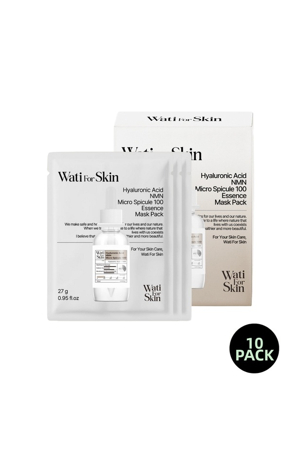 Nmn + Hyaluronic Acid Micro Spikule Needle Paper Mask Microneedle Nmn Mask 10-Pack