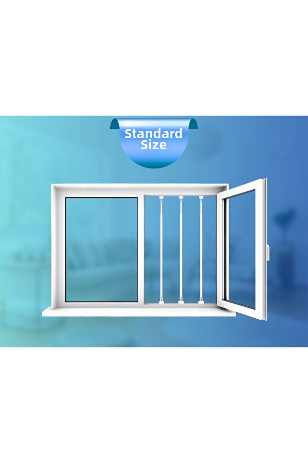 3 Pieces Window Barrier - Iron Safety Barrier - Window Safety System