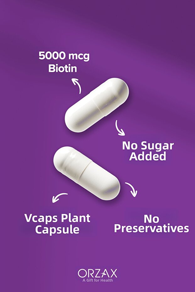 البيوتين 5000 ماك جرام 60 كبسولة - 3