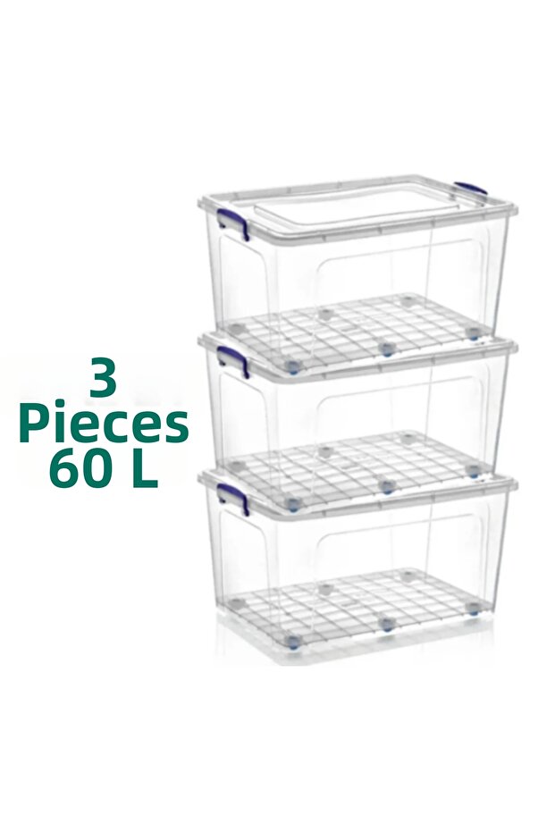 60 liter 3-piece storage box set - 1