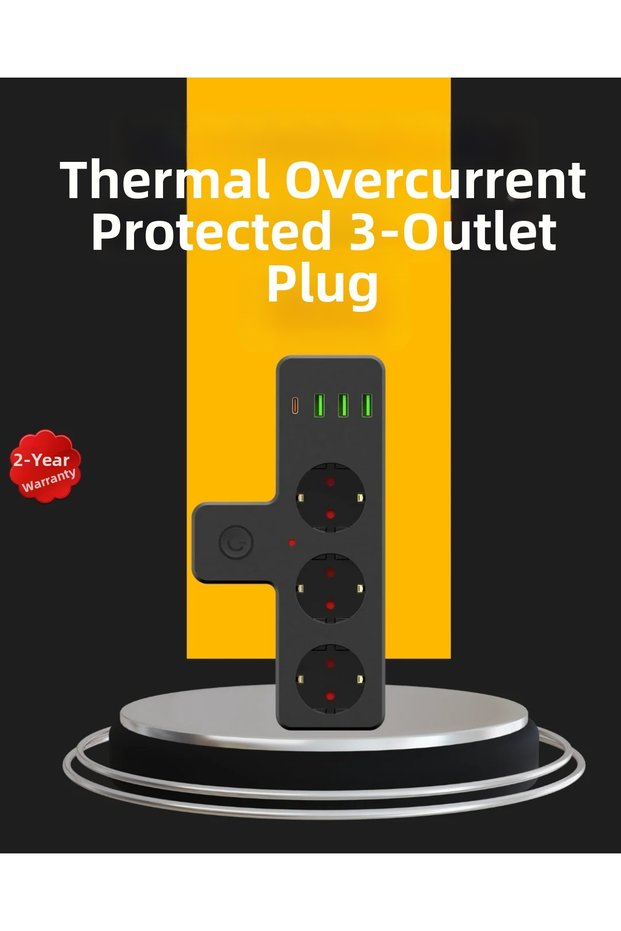 Smart Multi-Socket with 7 Inputs for Home and Office