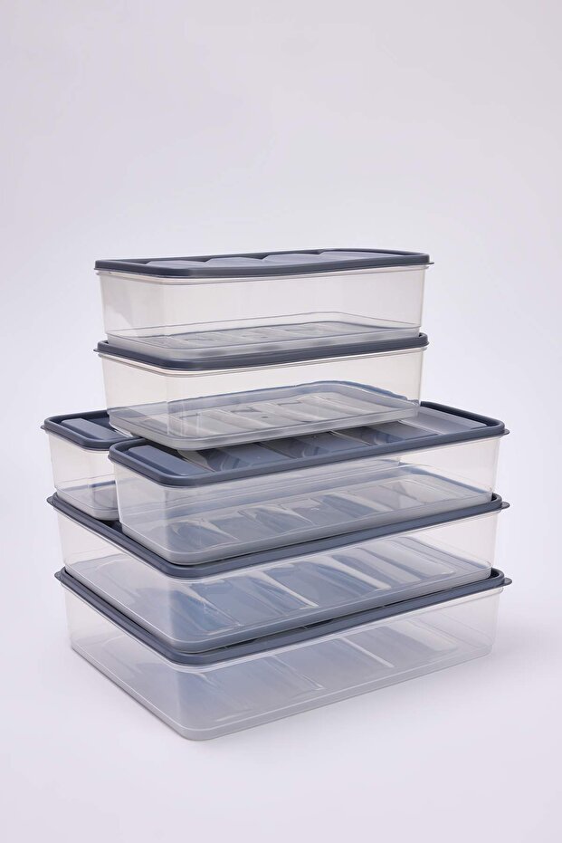 6'lı Buzdolabı Düzenleyici Gri 2x(3,5, 1,65, 1,75 Lt) TPHSS25SKB00003 - 2