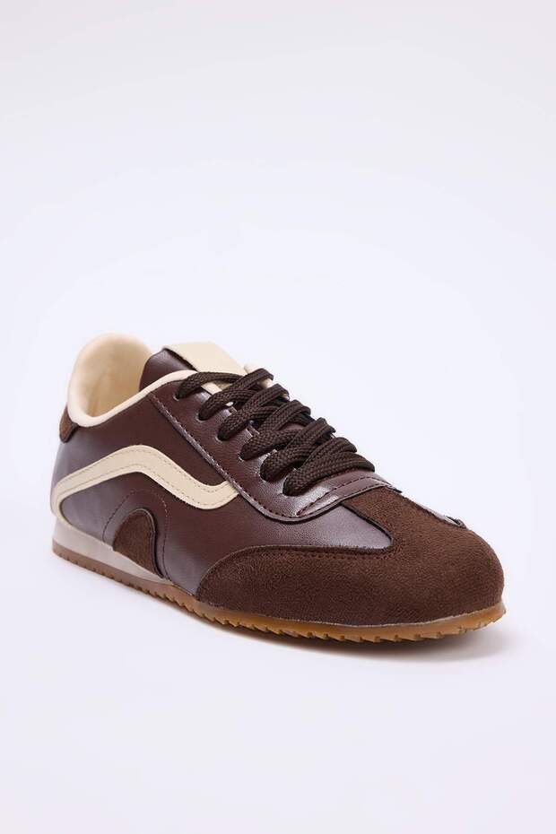 Koyu Kahverengi Kadın Sneaker TAKSS26SN00001 - 2