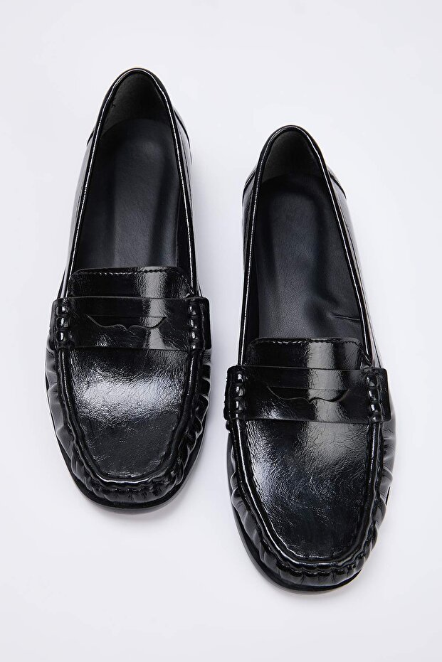Siyah Saraçlı Kadın Loafer TAKSS26LA00006 - 3