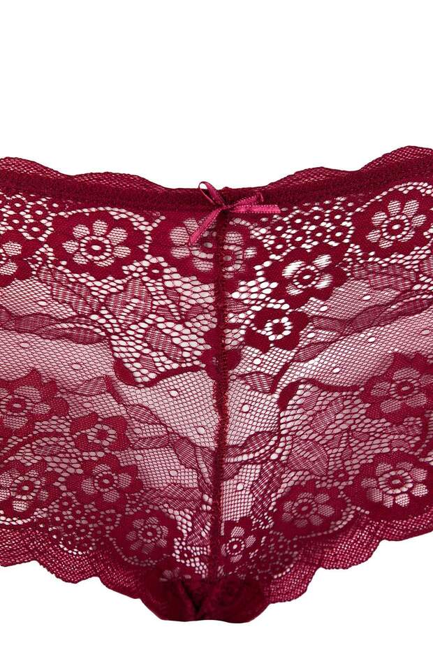 Çok Renkli 3'lü Paket Dantelli Büyük Beden Külot TBBSS26CM00004 - 6
