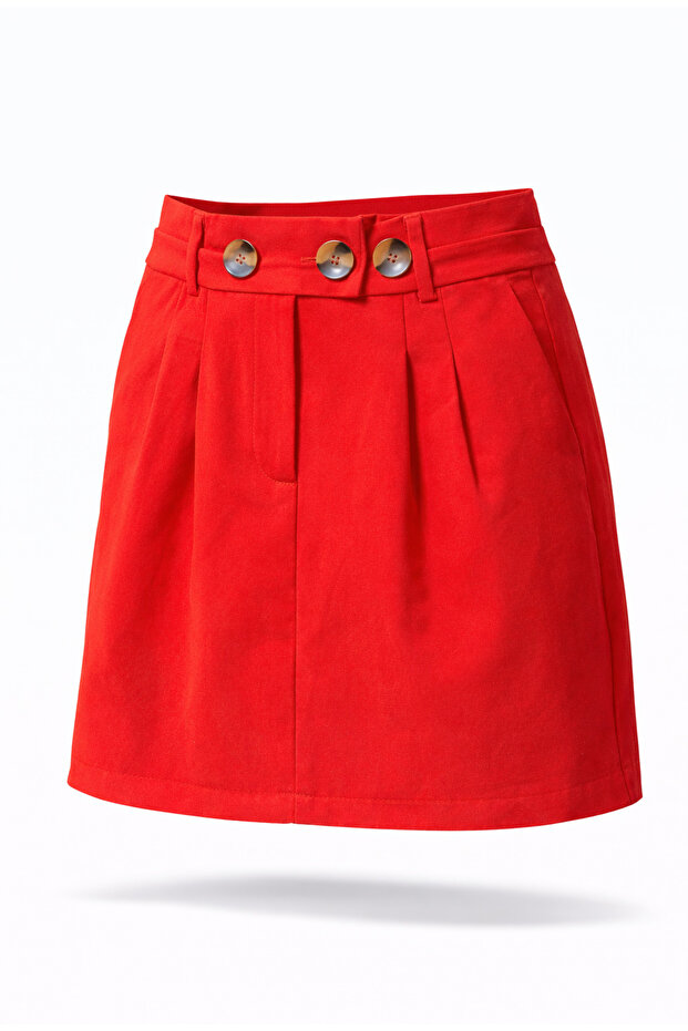 Kadın Kırmızı Etek - 2