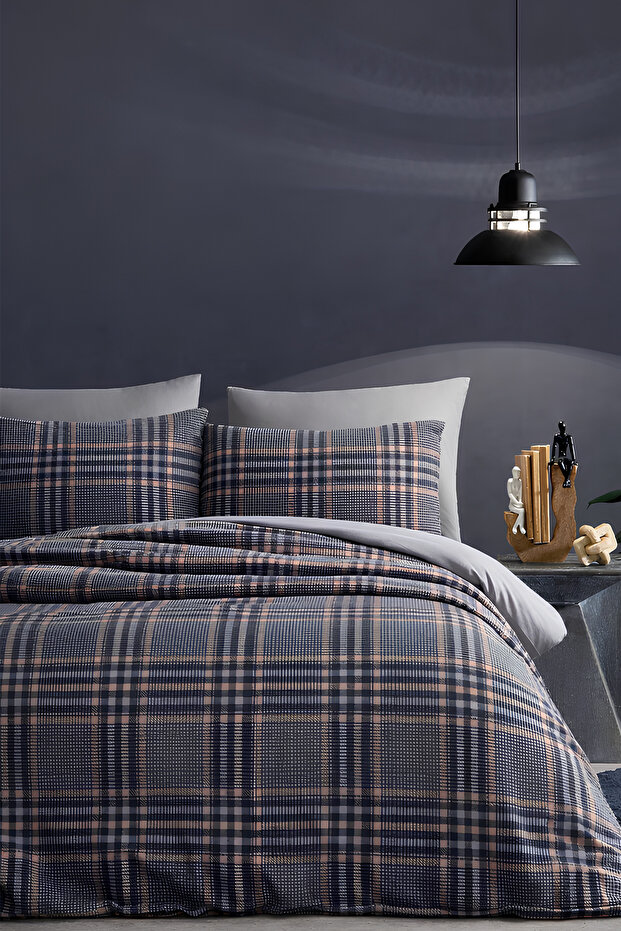 Fitted Sheet Duvet Cover Set Double Nordic Style Gray