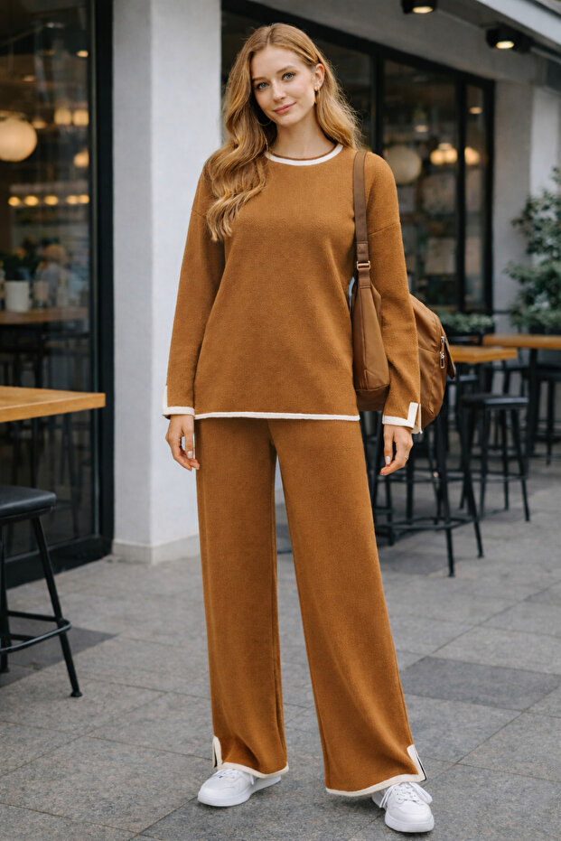 New Season Split Detail Knitwear Set
