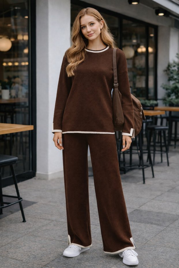 New Season Split Detail Knitwear Set