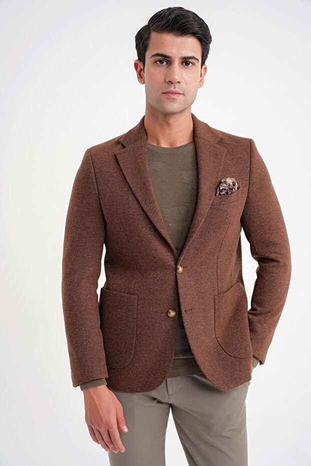 C 717 CEKET Regular Fit TÜTÜN - 1