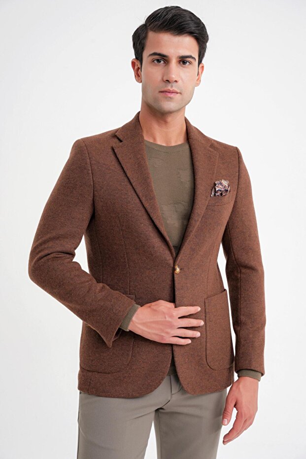 C 717 CEKET Regular Fit TÜTÜN - 6