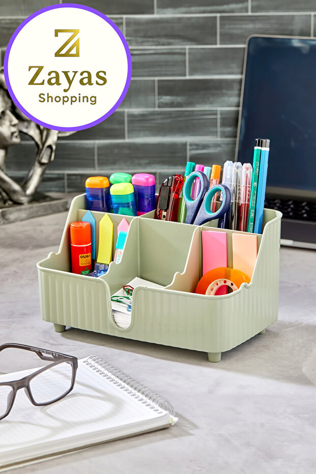 Zs-0058-Vi̇va-Multipurpose Desktop Pen Holder-Makeup Organizer-Jewelry Organizer