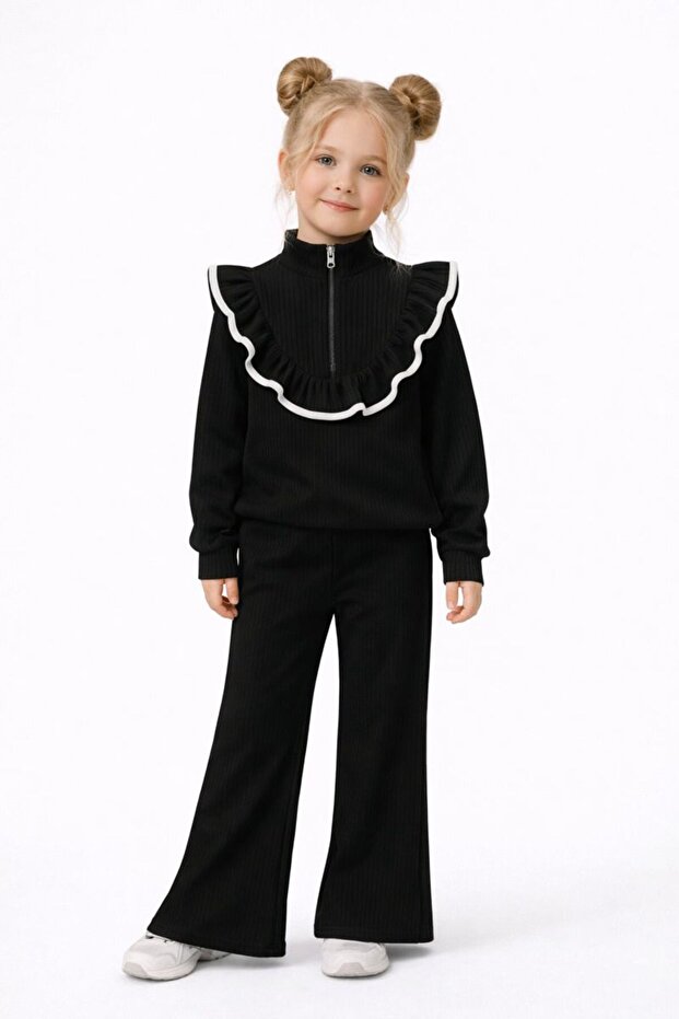 Girl's Half Neck Spanish Leg Top and Bottom Set 0311