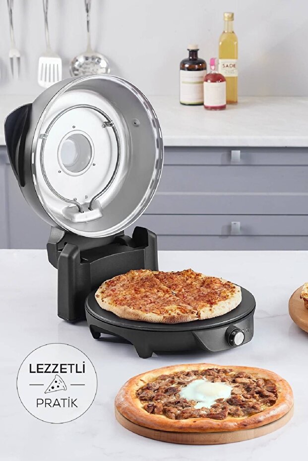 Gastro 10 in 1 Pizza Lahmacun ve Tandır Ekmeği Makinesi Biodiamond Matte Black - 4