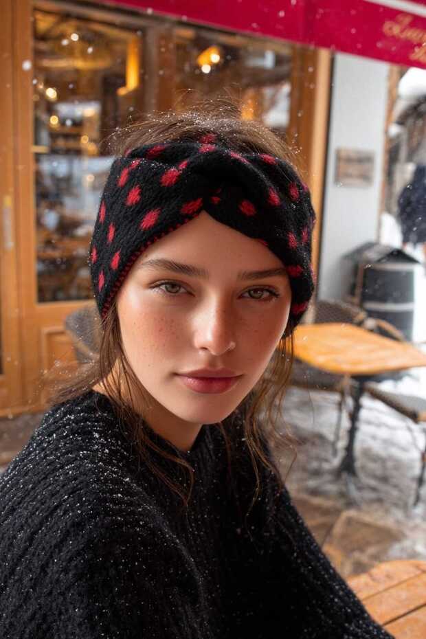 رباط شعر منقوش ذو ملمس ناعم - 1