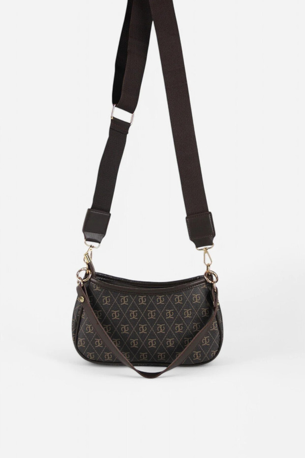 Farme Monogram barna Crossbody táska - 2