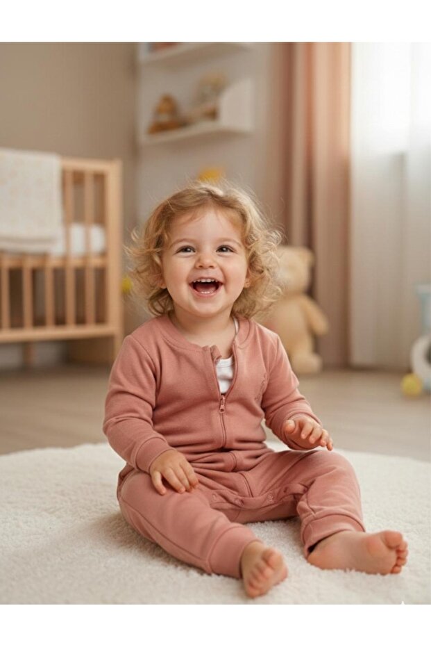 Kız Baskısız Pamuklu Tulum - 2