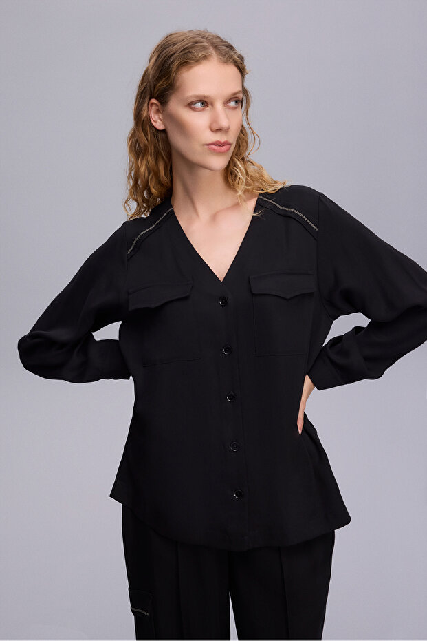 2218 BLUZ SİYAH - 1