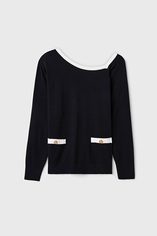 216 TRİKO BLUZ SİYAH - 1