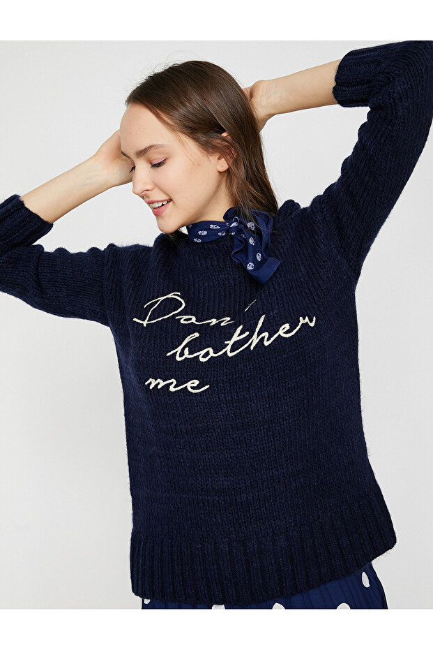 Letter Printed Knitwear Sweater