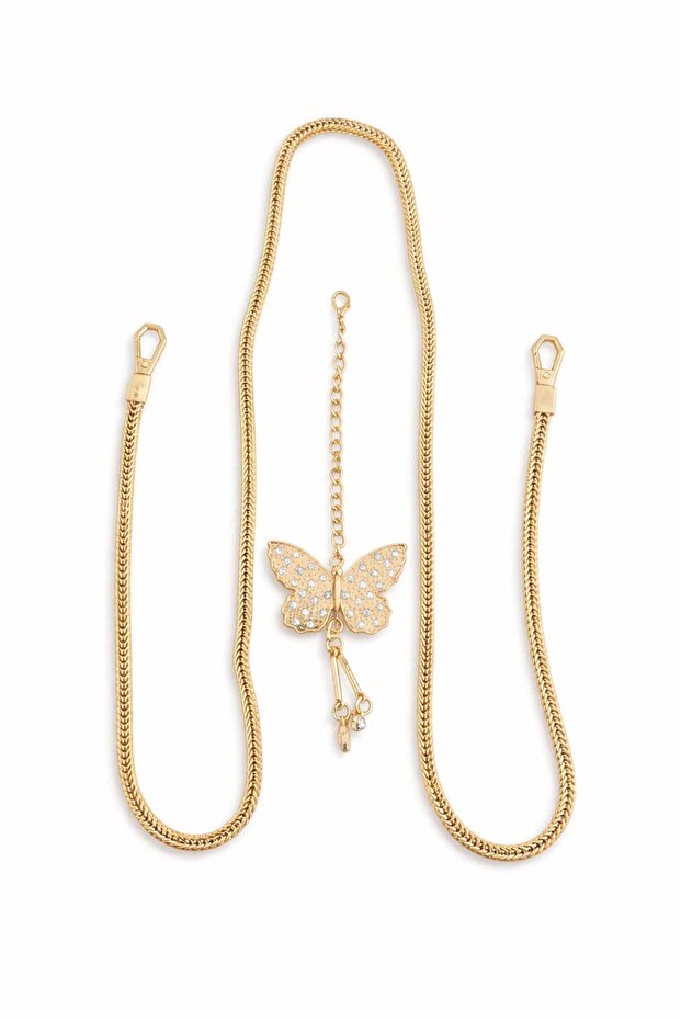 Gold Color Accessories Butterfly Bag Fancy Hook Bag Chain Set - 120 cm