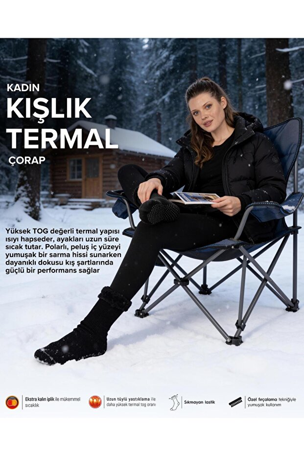 Women's Winter Thermal Socks Black