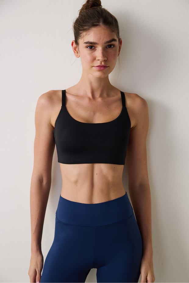 Basic Siyah Spor Sütyen - 1